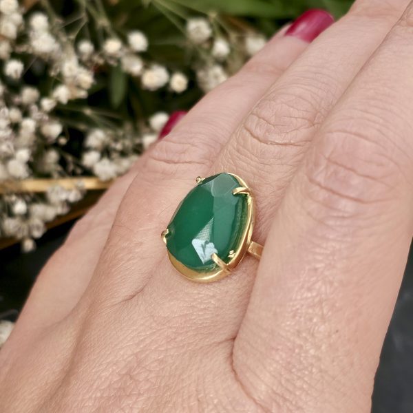 Anillo con onix verde - Imagen 4